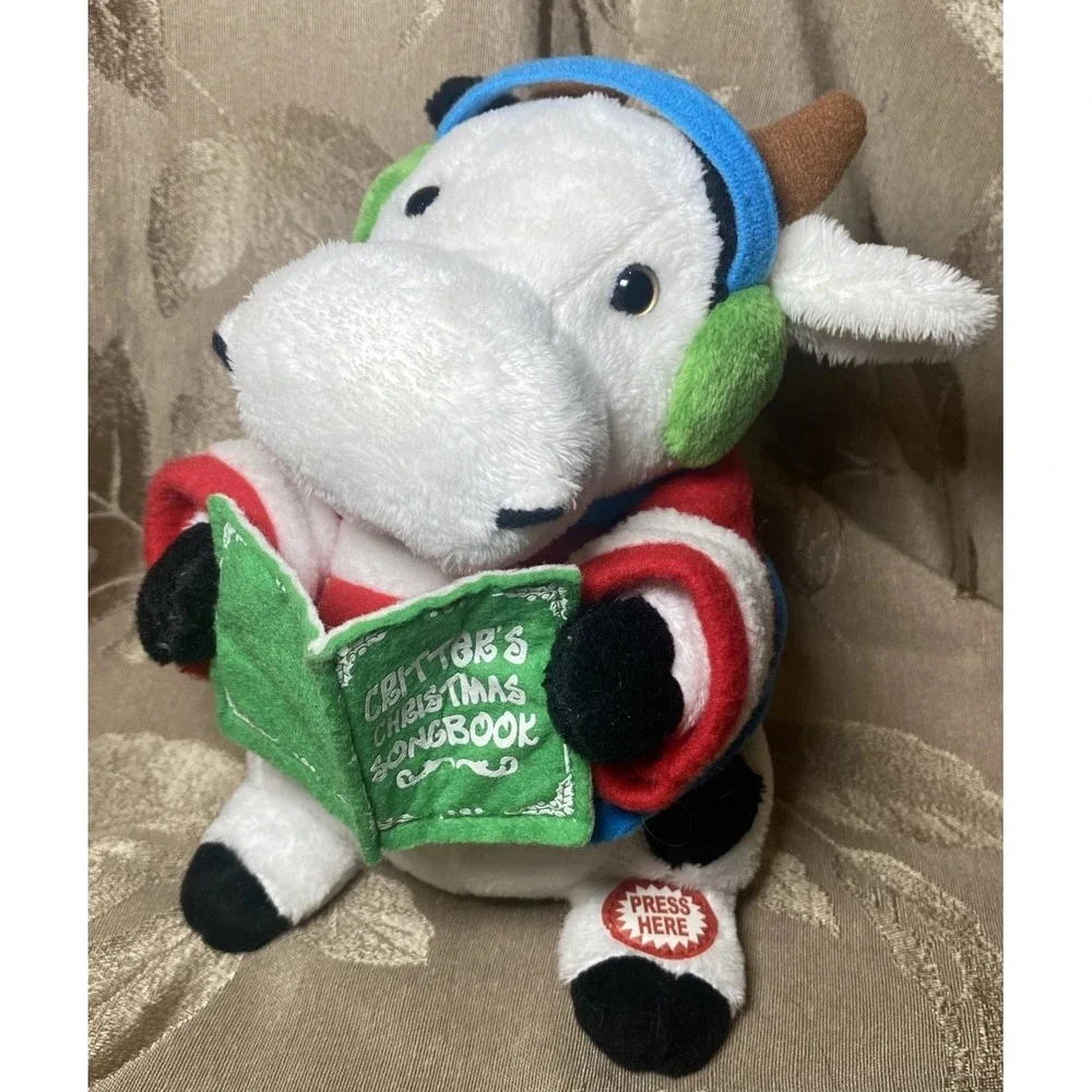 Sound N Light Animatronics Christmas Cow Mooing Moo Caroling Carols Critter